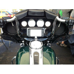 PartzBiz HD MAYHEMBAGGER12POL - KST Kustoms Polished 12‚” แฮนด์ Mayhem Bagger แฮนด์บาร์ Harley Touring Batwing