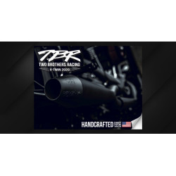 PartzBiz HD 005-4690199-P - ท่อไอเสียสมบูรณ์ Two Brothers Racing Gen II 2-1 ขัดเงา 06-17 Harley Dyna