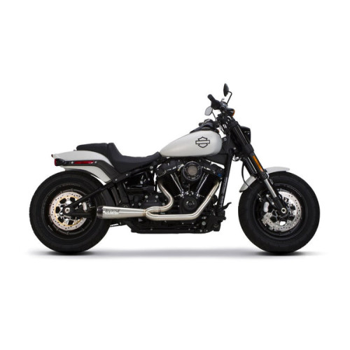 PartzBiz HD: 3453957-Two Brothers Racing Megaphone 2-1 2 Into 1 Black Exhaust Pipe 18+ Harley Softail