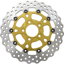 PartzBiz HD 0133-1536S-G - Performance Machine Dominator Rear 2-Piece Brake Rotor 11.5” Gold Harley 00-14 PartzBiz HD 0133-1536S-G - Performance Machine Dominator Rear 2-Piece Brake Rotor 11.5” Gold Harley 00-14