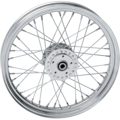PartzBiz HD: 3444816-Chrome 19x2.5 Chrome 40 Spoke ล้อหน้า Harley Sportster Dyna FXR 84-99