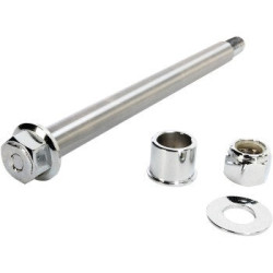 PartzBiz HD 0214-0951 - Chrome Axle Kit Package Front 10” 3/4” Harley Softail Springer 00-06 Twin Cam