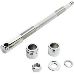 PartzBiz HD 0214-0953 - Chrome Axle Kit Package Front 12-3/4” Harley Softail Standard 00-06 Twin Cam