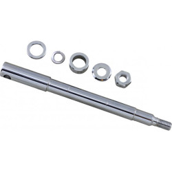 PartzBiz HD 0214-1877 - Drag Specialtie Chrome Steel Axle Kit Package Front Harley Dyna XL FXR 87-99 Evo