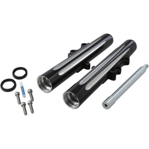 PartzBiz HD: 3484330-Arlen Ness Deep Cut Dual Disc Hot Legs Fork Lower Black Harley Touring 00-07
