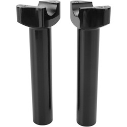 PartzBiz HD 0602-0406 - Drag Specialties Straight Black 6 1/2” Handlebar Risers Harley Softail Dyna XL