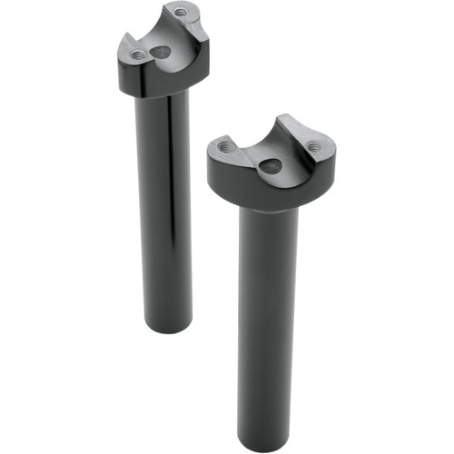 PartzBiz HD: 3444400-Black Straight Handlebar Risers 8” Harley Club Style Dyna Softail FXR Sportster