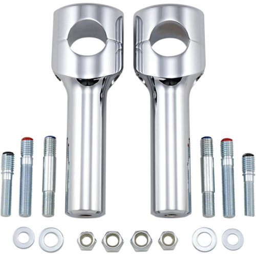 PartzBiz HD: 3472758-Chrome 6” Big Buffalo 1 1/2” Handlebar Riser Top Clamp Harley Softail Touring