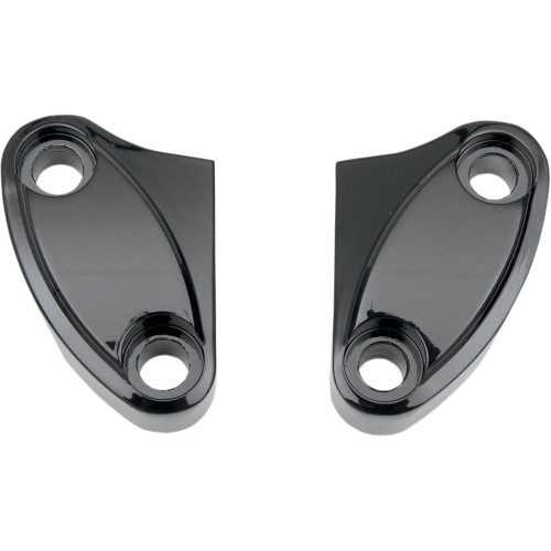 PartzBiz HD: 3472971-Drag Specialties Black Handlebar Riser 2 Piece Top Clamps Harley Softail Dyna XL