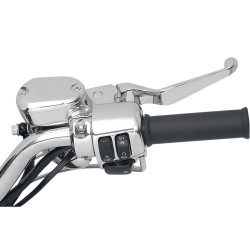 PartzBiz HD 0610-0147 - Chrome Handlebar Hand Controls Single Disc 1/2” Bore Harley Sportster XL 04-13