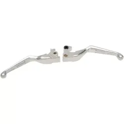 PartzBiz HD 0610-0796 - Drag Specialties Chrome Slotted Wide Blade Hand Levers Set Harley 14+ Sportster