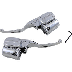 PartzBiz HD 0610-2185 - Drag Handlebar Control Kit Hydraulic Mechanical Black ABS DD Harley FLTR 17-20