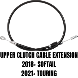 PartzBiz HD 0652-2866 - Drag Specialties Upper Clutch Cable Black Vinyl 56” Harley Softail Touring 18+