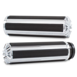 PartzBiz HD 07-119 - Arlen Ness 10 Gauge Cut Chrome Grips Electronic Throttle Wire Harley Touring TBW