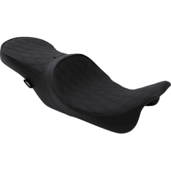 PartzBiz HD 0801-1011 - Drag Specialties Diamond Up Front Low Profile 2 Up Touring Seat Harley 08-20