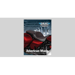 PartzBiz HD 0802-1187 - Drag Specialties Predator III Smooth Vinyl Seat 2 Up 18+ Harley Softail Fatboy