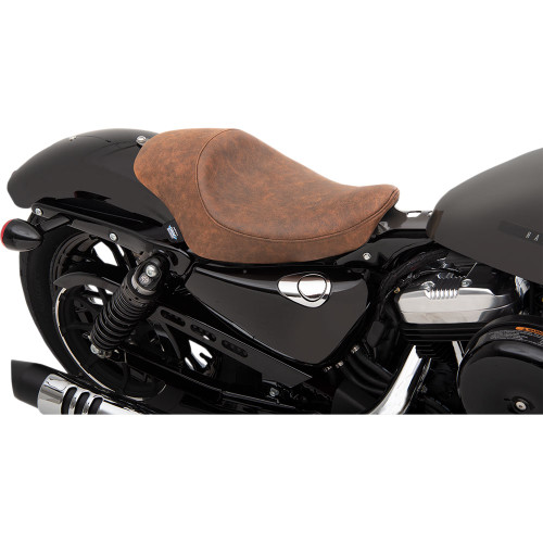 PartzBiz HD: 3461940-Drag Specialties 3/4 Solo Seat Distressed Brown Leather 04-19 XL Models Harley PartzBiz HD: 3461940-Drag Specialties 3/4 Solo Seat Distressed Brown Leather 04-19 XL Models Harley