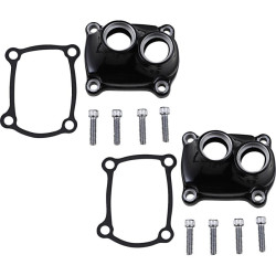 PartzBiz HD 0940-1883 - Drag Specialties Chrome Lifter Tappet Block Covers Kit Harley M8 Touring Softail