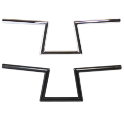 PartzBiz HD 101-0134 - TC Bros. แฮนด์บาร์ Slant Z ขนาด 1 นิ้ว - มีรอยบุ๋มโครเมียม