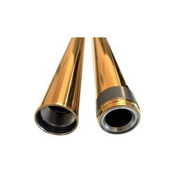 PartzBiz HD 105020G - Gold Tin 39mm Front Fork Tubes Pair Set 24.25 Stock Harley Sportster Dyna FXR