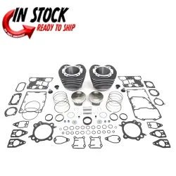 PartzBiz HD 11-1523 - 110 4” Bore Cylinder Kit Black Aluminum 10.5:1 High Torque Harley Big Twin 07-17 PartzBiz HD 11-1523 - 110 4” Bore Cylinder Kit Black Aluminum 10.5:1 High Torque Harley Big Twin 07-17