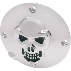 PartzBiz HD 1107-0034 - ฝาครอบ Drag Specialties 3-D Chrome Skull Derby Accent 94-03 XL Harley Sportster