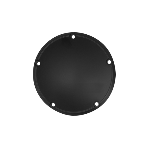 PartzBiz HD: 3441311-Drag Specialties Domed Satin Black Derby Cover 5 Hole Harley Twin Cam 1999-2017