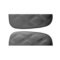 PartzBiz HD 11887-LS - Saddlemen Lattice Stitch Road โซฟา Tour Pak ที่วางแขน Pad Cover 09+ Harley Touring