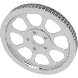 PartzBiz HD 1201-0003 - Drag Specialties ด้านหลังโครเมียม 70T 1-1/8‚” รอกล้อสายพาน Harley Softail 00-06