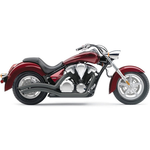PartzBiz HD: 3446546-Cobra Black Speedster ท่อไอเสียแบบกวาด 2010-2016 Honda Fury Stateline Saber