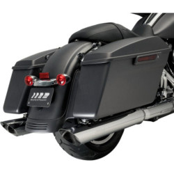 PartzBiz HD 128-78132 - Supertrapp Kerker Slash Chrome 4” Slip-On Mufflers Exhaust 17+ Harley Touring