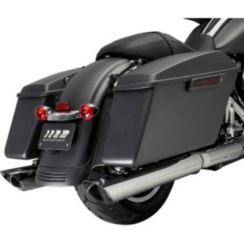 PartzBiz HD: 3453814-Supertrapp Kerker Slash Chrome 4” Slip-On Mufflers Exhaust 17+ Harley Touring