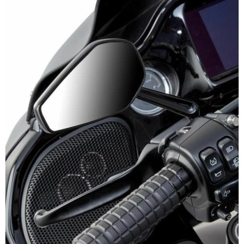 PartzBiz HD: 3471594-Arlen Ness Black Mini Stocker กระจกมองข้างซ้าย แฮนด์แบบเกลียวใน Harley