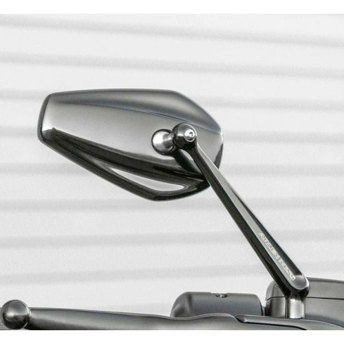 PartzBiz HD: 3471596-Arlen Ness Black Mini Stocker กระจกมองข้างขวา แฮนด์แบบเกลียวใน Harley