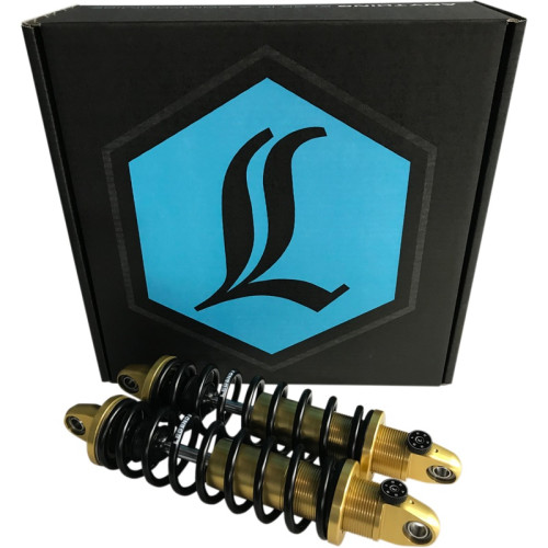 PartzBiz HD: 3468987-Legend Revo-A Adjustable Gold 14” Suspension Heavy Duty Shocks Harley Dyna 91-17