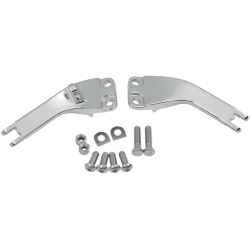 PartzBiz HD 1620-0759 - Drag Specialties Chrome Rear Passenger Footpeg Mount Kit Brackets Pair 1620-0759