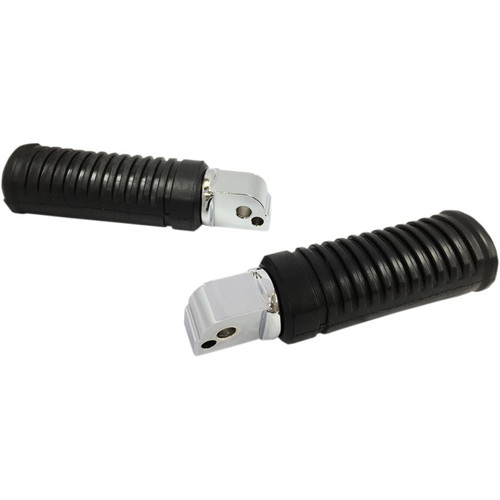 PartzBiz HD: 3464015-Drag Specialties Rubber Passenger Footpegs Pegs Chrome Harley 17+ Softail M8 OEM