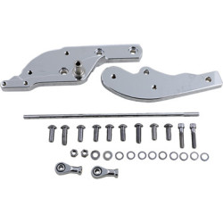 PartzBiz HD 1622-0571 - Drag Specialties Chrome Forward Control Kit 2018+ Harley Softail