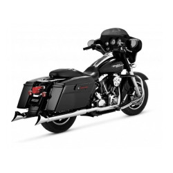 PartzBiz HD 16799 - Vance & Hines ท่อไอเสีย Chrome True Dresser Duals Header 95-08 Harley Touring