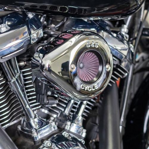 PartzBiz HD: 3480171-S&S Cycle Chrome Air Stinger Stealth Cleaner Filter 2017+ Harley Touring Softail