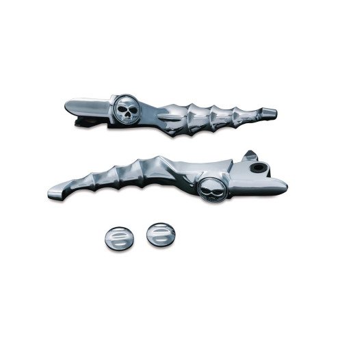 PartzBiz HD: 3465192-Kuryakyn Chrome Zombie Skull Hand Levers Hydraulic Clutch Harley Touring 14-16