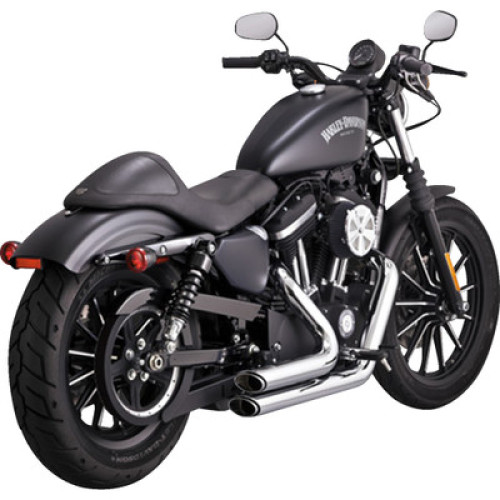 PartzBiz HD: 3488247-Vance & Hines Shortshots 2-to-2 Exhaust System Pipe Chrome Harley XL 2014+