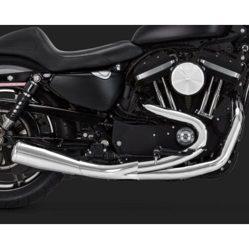 PartzBiz HD: 3454414-Vance & Hines Chrome 2 Into 1 2-1 ท่อไอเสีย Upsweep Harley Sportster 07-2017