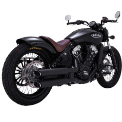 PartzBiz HD 18323 - Vance & Hines Chrome Twin Slash Slip On ท่อไอเสีย Indian Scout 15+
