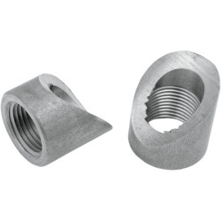 PartzBiz HD 1861-0694 - Drag Specialties O2 sensor Bung Set 18MM 45 Degree Weld In Harley Chopper Bopper