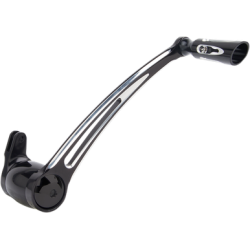 PartzBiz HD 19-778 - Arlen Ness Deep Cut Brake Arm Lever Black Billet Peg +1” Harley Touring 08-13