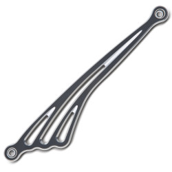 PartzBiz HD 19-913 - Arlen Ness Deep Cut Flat Shift Rod Linkage Black Billet Forward Harley Davidson