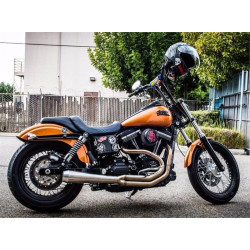 PartzBiz HD 1D1SS - Bassani Road Rage 3 ท่อไอเสีย 2 เป็น 1 ท่อ Harley Dyna 1991-2017 สแตนเลส