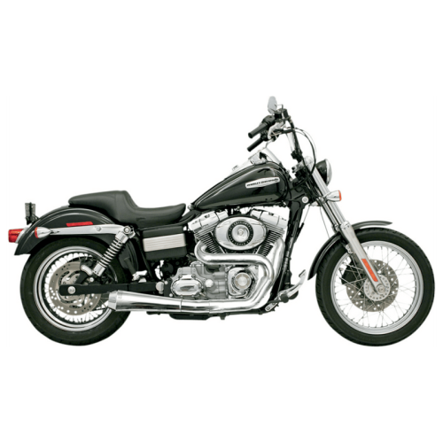 PartzBiz HD: 3478892-Bassani Chrome 2 into 1 Road Rage Exhaust System Pipe 1991-2015 Harley Dyna