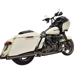 PartzBiz HD 1F13MT - ท่อระบบท่อไอเสีย Bassani True Dual Black Mercury Harley Touring 17+